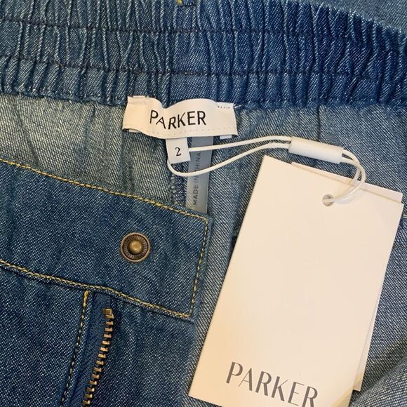 PARKER Barrel Denim Pants Relax Fit High Waist Pockets Zip Fly NWT Women Sz 2 - Picture 5 of 13
